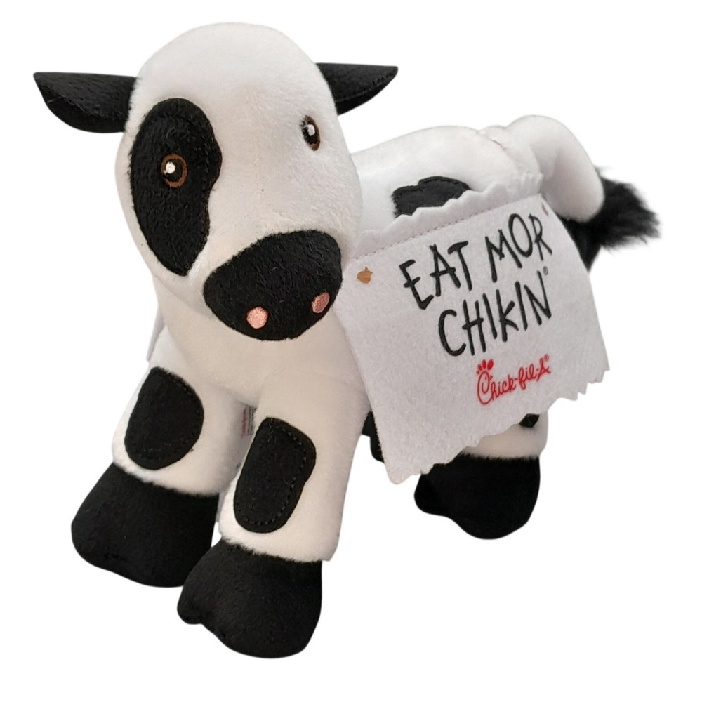 Chick-fil-A Eat Mor Chikin Plush Cow Stuffed Animal Promotional Toy 3374HK